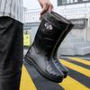 High-end Non-slip Rain Shoes Men's Medium Tube Kitchen Car Wash Fishing Takeaway Rainproof Water Glue Shoe Cover Rain Boots