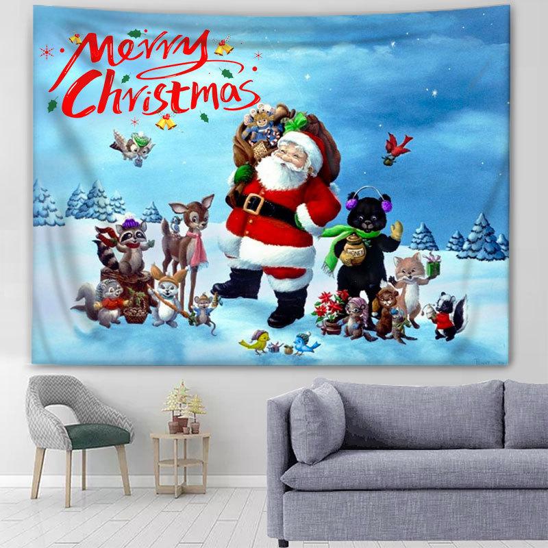 Рождественский фон, ткань, подвесная ткань, прикроватный гобелен для девочек, настенная ткань для общежития, подвесная картина
