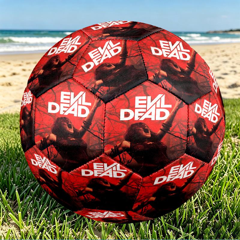 The Evil Dead Print Size 5 Soccer Ball, PU Wear Resistant Football for Match Training and Daily Practice, Birthday Gift for Soccer Fans