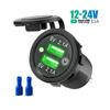 Dual USB 4.2A 12-24V Car Boat Motorcycle Tractor Charger Power Plug Outlet With Touch Switch Fast Charge RV/yacht Modification
