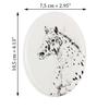 Noriker - commemorative plaque with a photo of a horse, tombstone plaque with a print, personalized oval plaque by Art-Dog brand
