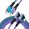 ANNIBER usb-c кабель подлинный L-образный/1,8 м/2 шт. Type-c L-тип Предотвращение отключения PD30W/3A быстрая зарядка нейлоновый вязаный iPhone 16 Type C