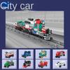 KAZI  New Building Block Assembled Toy City Train 8 Car Models Can Fit Children's Puzzle Diy Gift