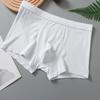 Big Size Men's Underwear Bamboo Fiber Panties Boxer Briefs Modal Underpants Boy Undies White Undershorts Solid Color Knickers Trunks L XL 2XL 3XL 4XL