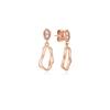 Tirr Lirr Wavelet Point Pink Silver Earrings TEESVP08040M
