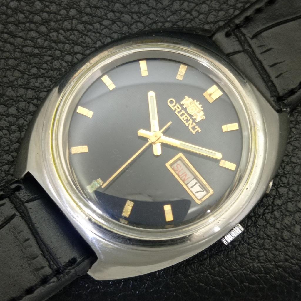 АВТОМАТИЧЕСКИЕ ВИНТАЖНЫЕ ЧАСЫ ORIENT CRYSTAL 46941 ЯПОНИЯ МУЖСКИЕ ОРИГИНАЛЬНЫЙ ЦИФЕРБЛАТ a703456-1 R213c-a703456