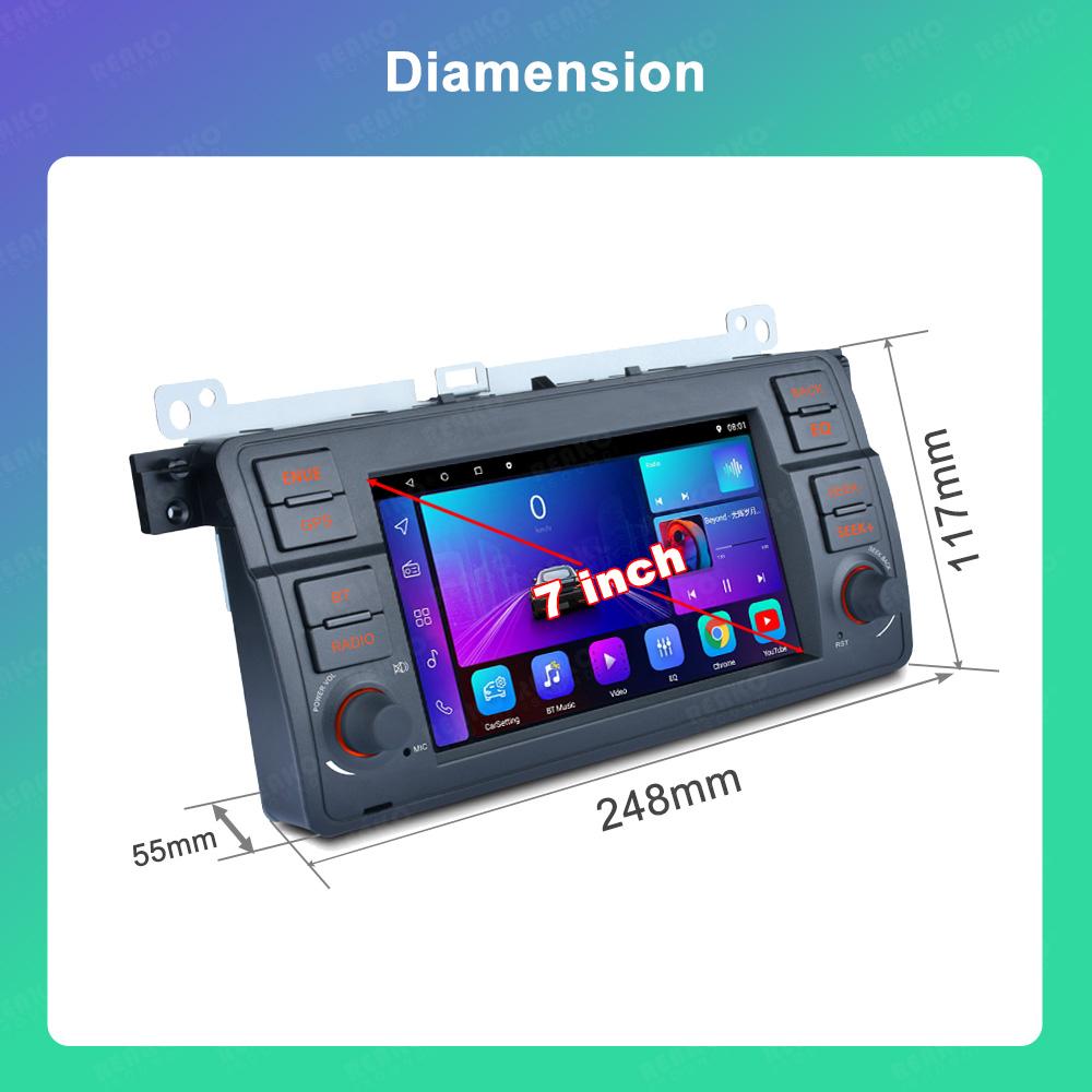 Android 12 Автомобильный радиоприемник с автоматическим Bluetooth-динамиком Navigatio для BMW 3 серии E46 1999-2005 гг. Мультимедийный плеер Carplay Android Auto 4G 8-ядерный WIFI