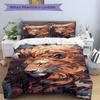 3pcs Lion Print Duvet Cover Set, Cover For Bedroom Guest Room (1 Duvet Cover + 2 Pillowcase, Without Quilt),  yy250922233