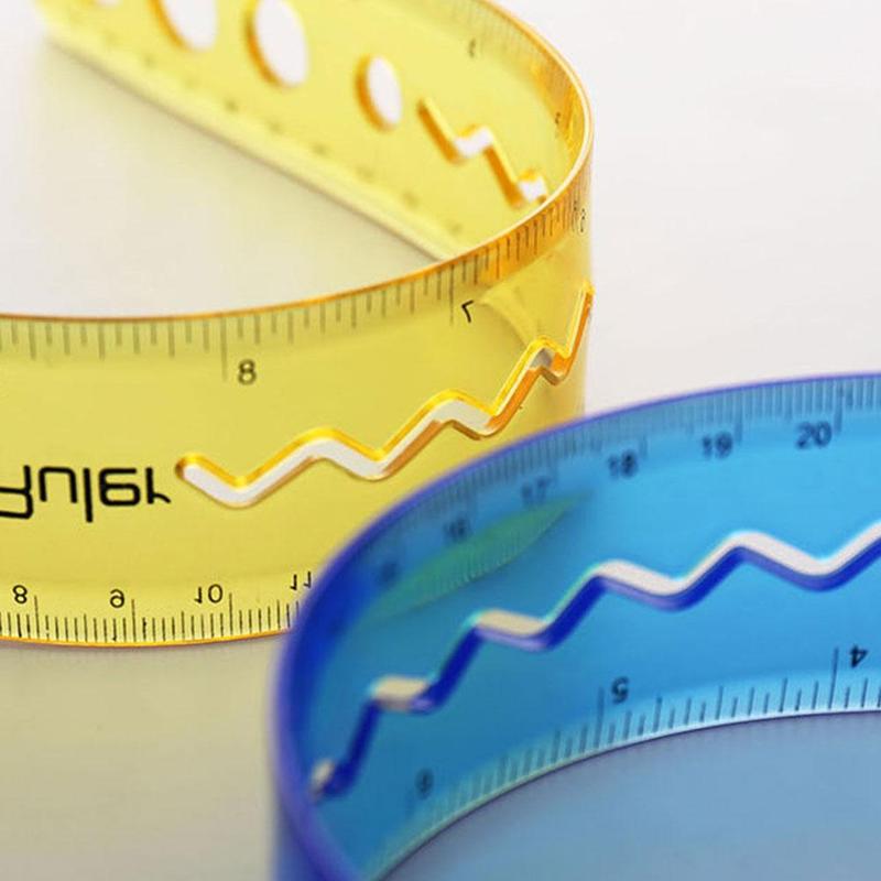 30CM Flexible Ruler Foldable PP Material Eco Friendly Safe for Students Math Drawing Crafts Measurement School Office Supplies
