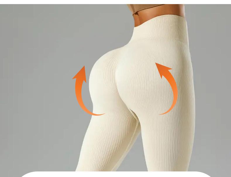 Бесшовный костюм для йоги с высокой талией: Активная одежда для женщин, подтягивающая бедра и формирующая живот