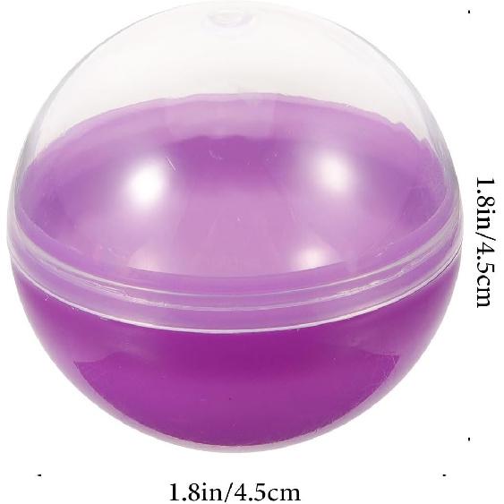 Vending Machine Capsules Empty: 50pcs Plastic Fillable Balls, 1.8 Inch Colorful Small Round Capsules Openable Storage Packing Balls, DIY Fillable