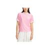Adidas Originals Adicolor 3-Stripes Pinstripe Tee Logo Print Color Block Striped Crew Neck Short Sleeve T-Shirt Women Tops Pink IY7229