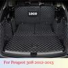 Пользовательский водонепроницаемый коврик для багажника автомобиля, поднос для багажника, подкладка для грузового ковра для Peugeot 308 2012-2013, автомобильный интерьер