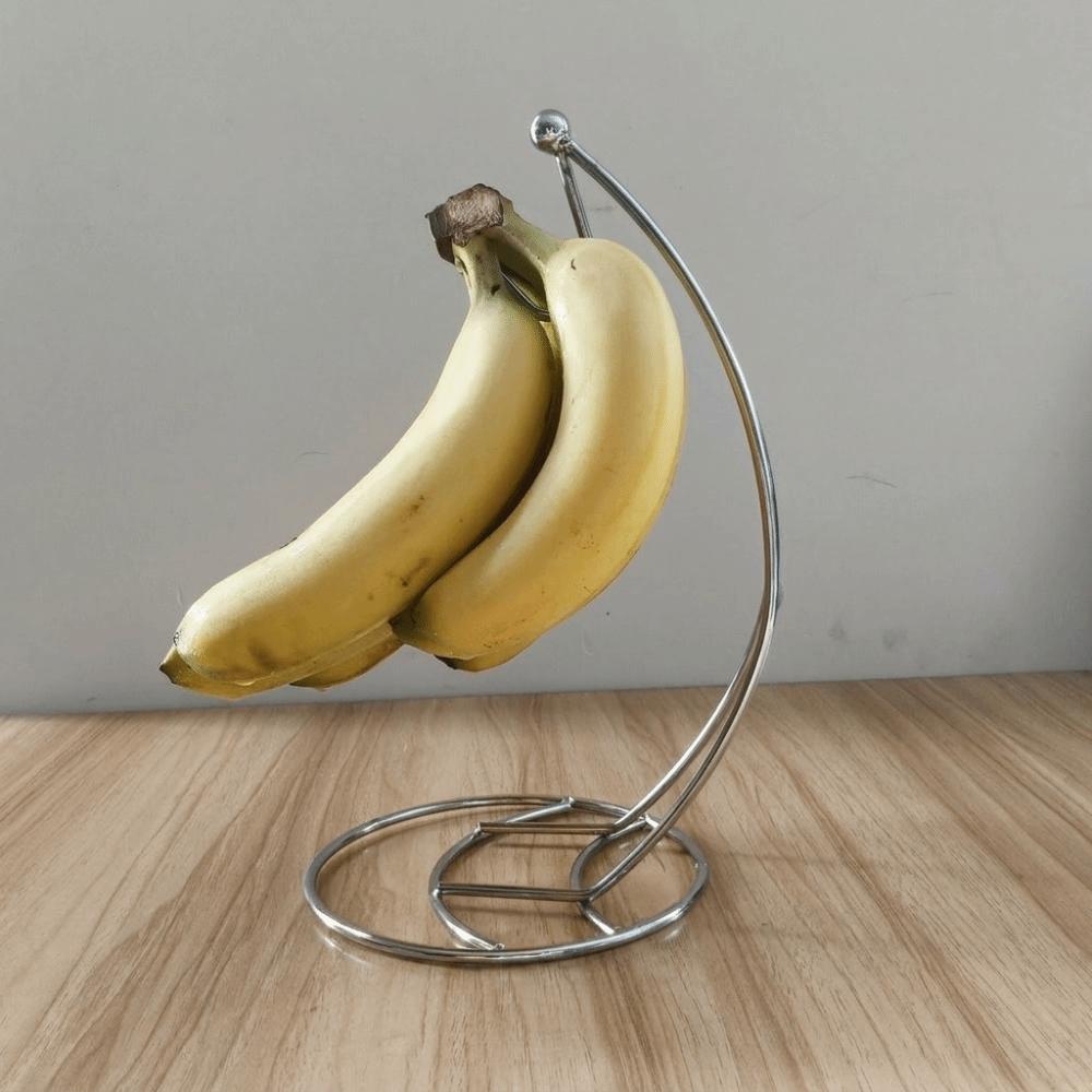 with Base Metal Banana Rack Stable Stand Fruit Display Hanger Creative Banana Holder Living Room