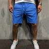 Men's Solid Color European-Size Casual Fitness Shorts for Running and Sports