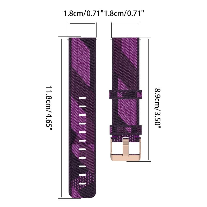 18mm Woven Nylon Band Strap for vivomove 3S, vivoactive 4S, Captain Marvel for Smart Watch Bracelet Wristband