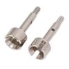 2pcs RC Rear Wheel Axle Cups for WLTOYS 124008 124010 Remote Control Car Metal Wheel Stub Axle Shafts
