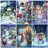 Diamond Painting Snowman Full Square Rhinestone Kit Diamond Embroidery Winter Mosaic Cartoon Cross Stitch Christmas Gift