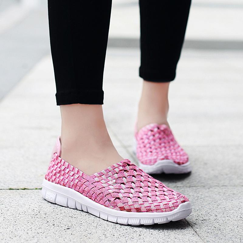 Summer Women Sneakers Comfort Casual Nurse Plus Size Flats Loafers Soft Beach Walking Sports Shoes Lightweight Slip On