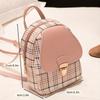 Клетчатый рюкзак с регулируемыми ремнями, симпатичный маленький рюкзак, повседневная сумка на плечо на молнии, повседневная сумка для мобильного телефона, сумка для помады, сумка для ключей
