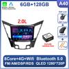 Для Hyundai Sonata 6 YF 2009 - 2015 Android 14 автомобильный радиоприемник мультимедиа видеоплеер GPS навигация AI Voice 4G CarPlay головное устройство