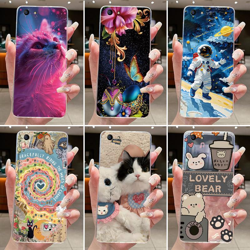 Casing For Oppo A83 Case For Oppo CPH1729 Phone Case Aesthetic Fashion Cute Cat Cartoon Transparent Soft TPU Silicone Back Cover