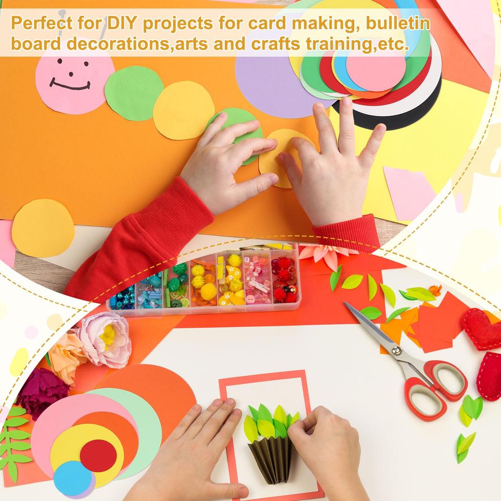 PATIKIL 60 Sheets Round 15cm Round Drawing DIY Craft Printing Bulletin Board White Cardstock, Diameter, Paper, Coasters, Supplies, Supplies,