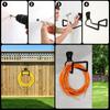 Настенное крепление для садового шланга, прочный металлический держатель для шланга для воды, органайзер для подвесного крючка для садового шланга, веревки, растягивающийся шланг
