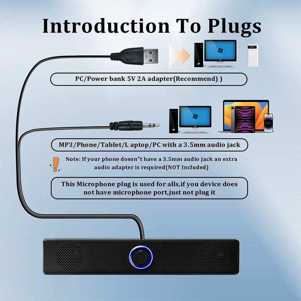 Звуковая панель Длинный проводной Bluetooth HIFI стерео Двойные колонки Компьютер Мобильный телефон Домашний телевизор Ноутбук Мультимедиа Настольные колонки