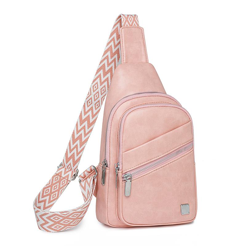 Винтажная женская нагрудная сумка большой вместимости из ПУ, сумка-кроссбоди