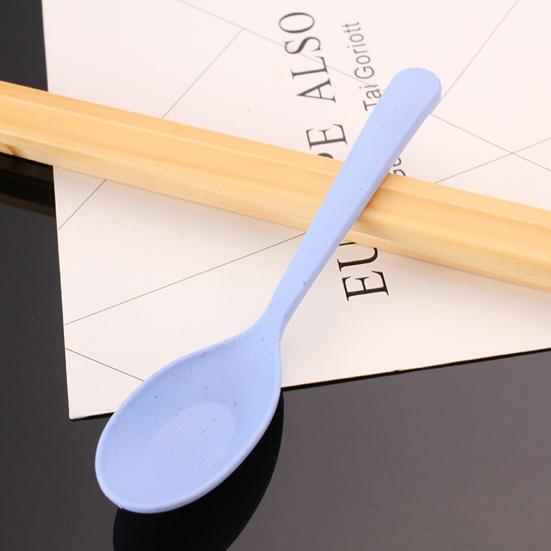 Soup Spoon Eco-friendly Long Handle Plastic Microwave Dishwasher Safe Porridge Spoon Kids Tableware