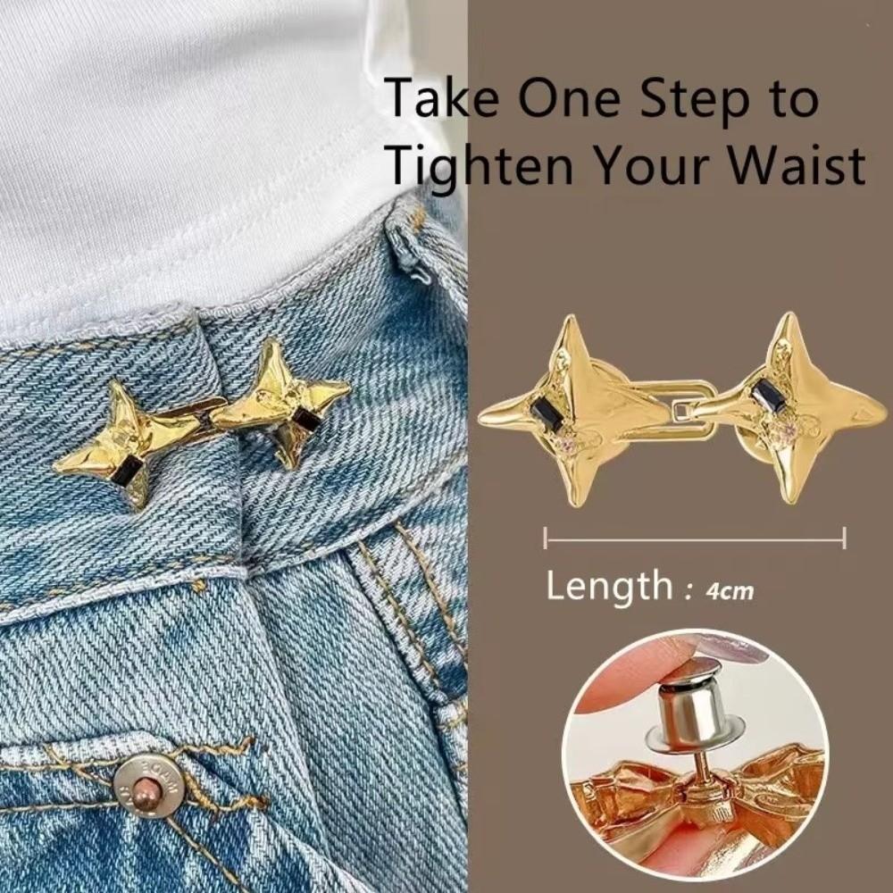 Fixed Waist Buckle Adjustable Belt Buckles New Jeans Buttons Dress Decoration