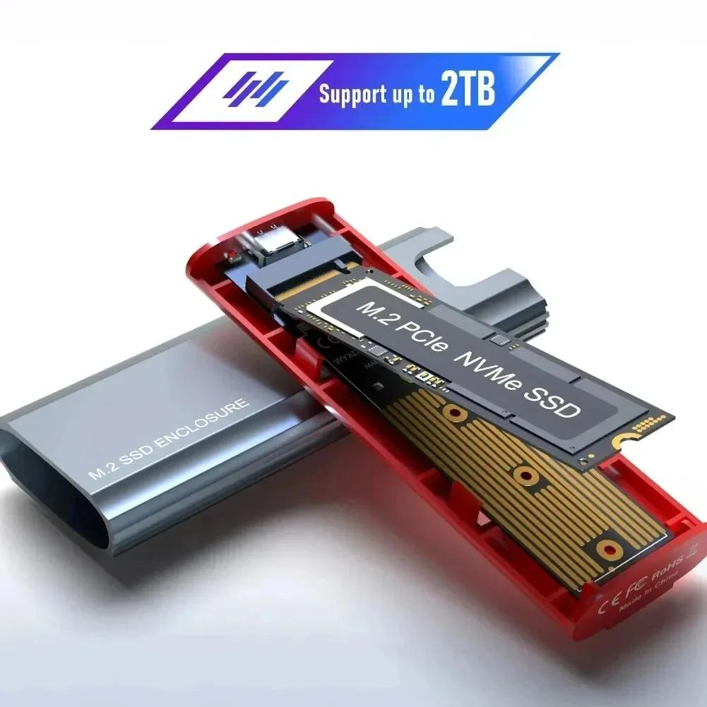 Корпус для SSD 10 Гбит/с M2 NVMe SATA, бокс для SSD M.2 NVME NGFF к USB 3.1, кабель Type-A на Type-C для аксессуаров M.2 SSD для ПК
