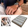 Wooden Watch Display Stand Watch Storage Box Wristwatch Presentation Tray Versatile Wooden Watches Holder with Pillows