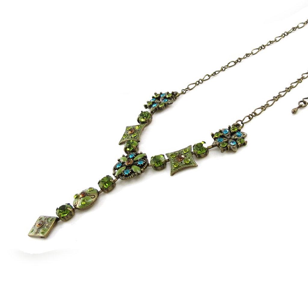 Les Trésors De Lily [E5708] — Зеленое дизайнерское колье «Clèves»