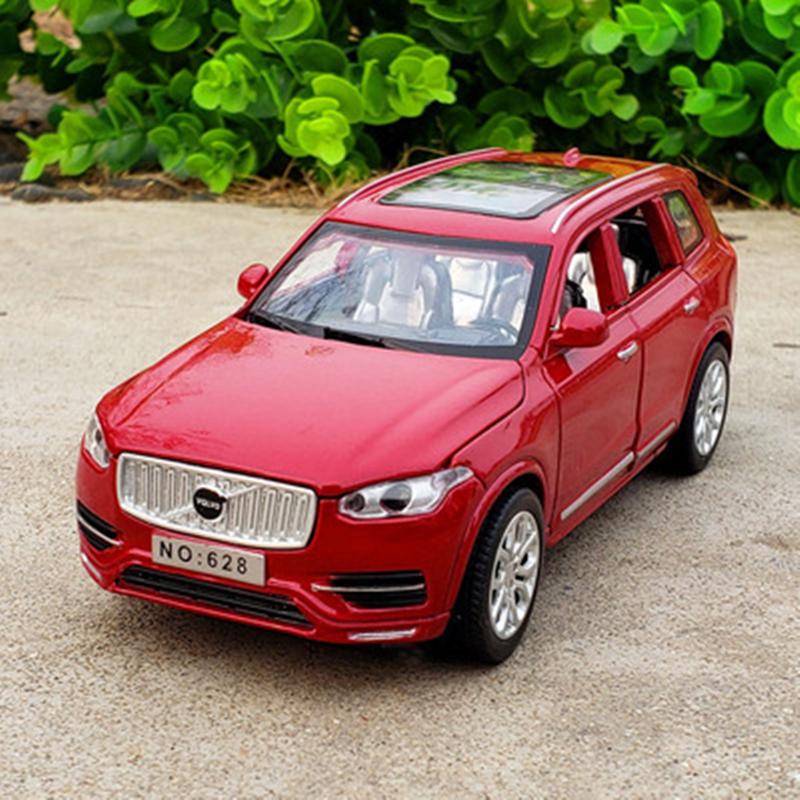 1:32 VOLVO XC90 Внедорожник Литой Модель Автомобиля Литье под Давлением и Игрушка Металлические Транспортные Средства Коллекция Моделей Автомобилей Звук и Свет Высокая Симуляция Подарок для Детей