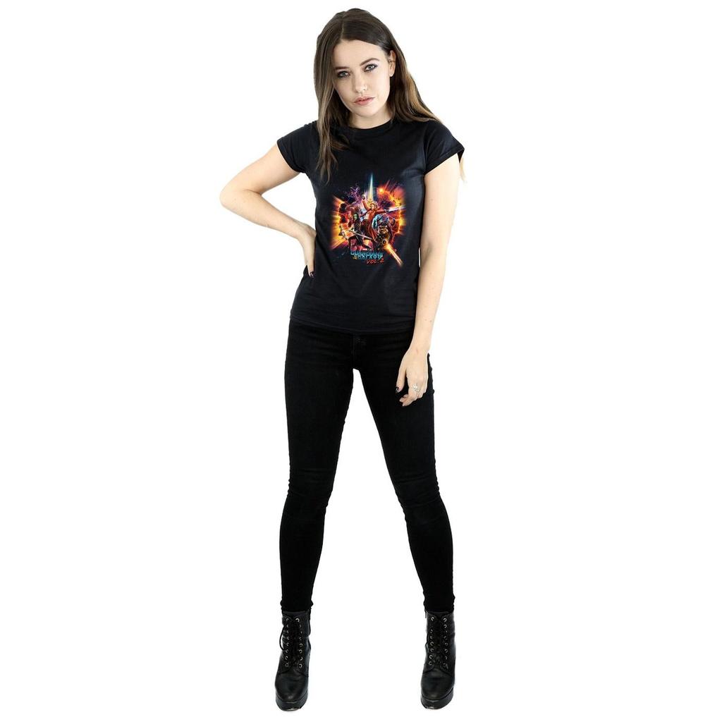 Marvel Womens/Ladies Guardians Of The Galaxy Vol. 2 Team Poster Cotton T-Shirt