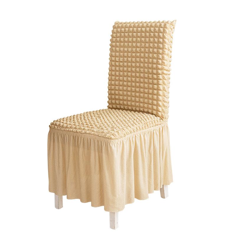 1 шт. универсальный толстый эластичный обеденный клетчатый чехол для вечеринки, украшения дома, чехол для стула с юбкой