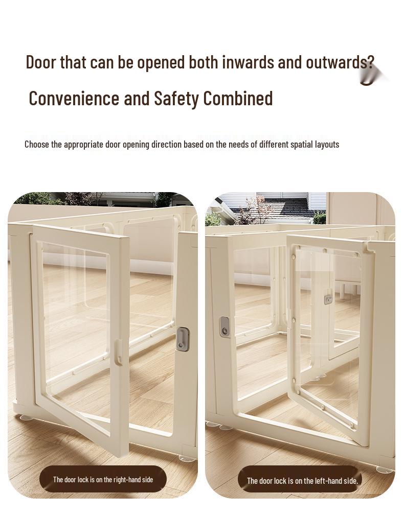 Clear Acrylic Indoor Dog Fence for Small Pets - Safety Enclosure & Dog House