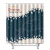 Christmas Shower Curtain Floor Mat Combination Four-Piece Set Bathroom Toilet Carpet Shower Room Mat Foot Mat