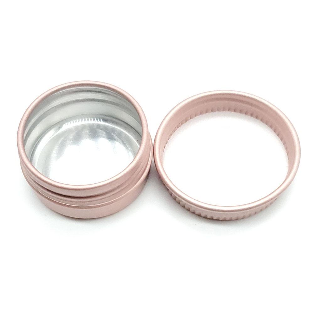 10 шт. пустые алюминиевые жестяные банки розового золота с завинчивающейся крышкой 10 г, 15 г, 30 г, банки для специй со свечами, металлические контейнеры с винтовой крышкой