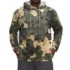 Мужская толстовка с капюшоном свободного кроя в стиле кэжуал с камуфляжным принтом