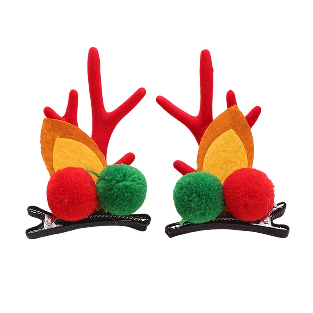 Christmas Hairpins and Hair Accessories Antler Clip Children's Headwear Cute and Festive Atmosphere Elk Bell Ornaments Christmas Gift