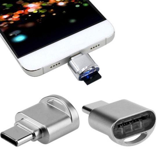 Высокоскоростной портативный мини-кардридер USB 3.1 Type-C для карт памяти SDHC TF