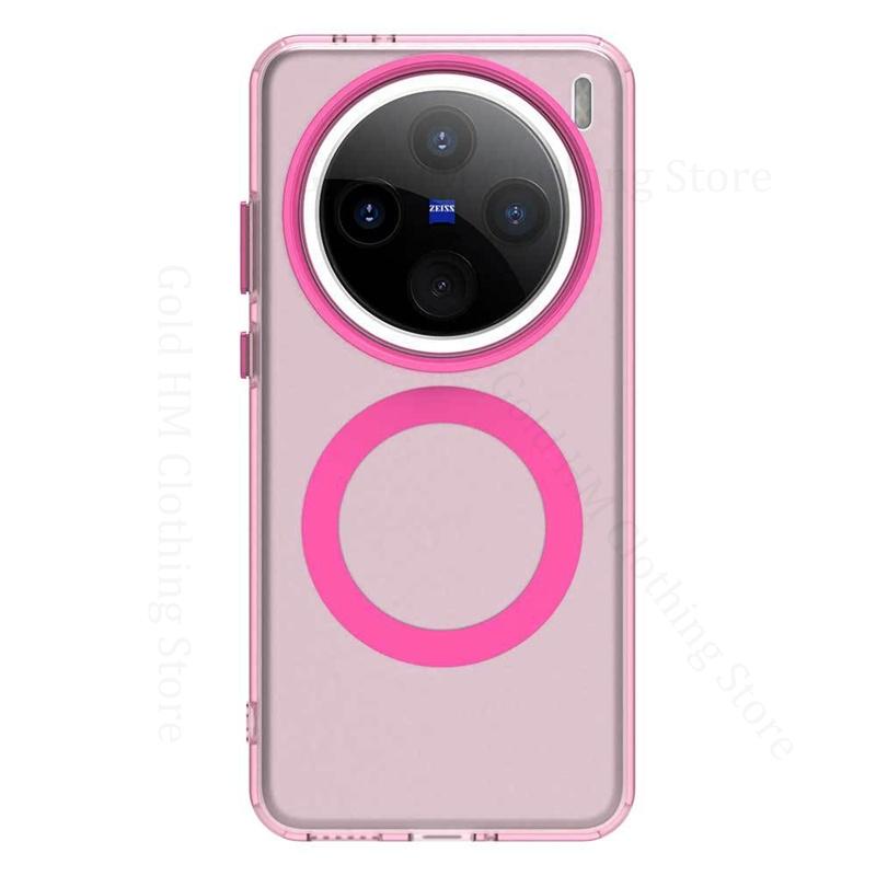 Матовый магнитный противоударный чехол цвета конфет для Vivo X200 Pro mini с беспроводной зарядкой, прозрачный чехол для VIVO Y200 Pro S19 Pro V40 Pro 5G Shell