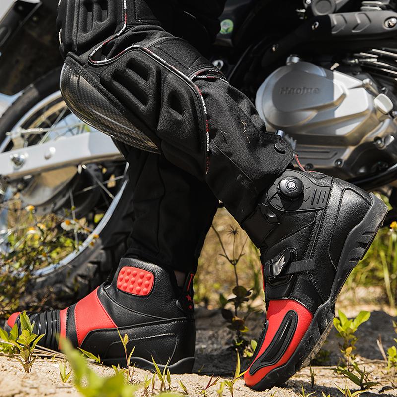 Мотоциклетные ботинки унисекс, размеры 36–48, большие и маленькие противоскользящие мотоциклетные ботинки из кожи Citron, спортивные уличные спортивные мотоциклетные ботинки для райдера