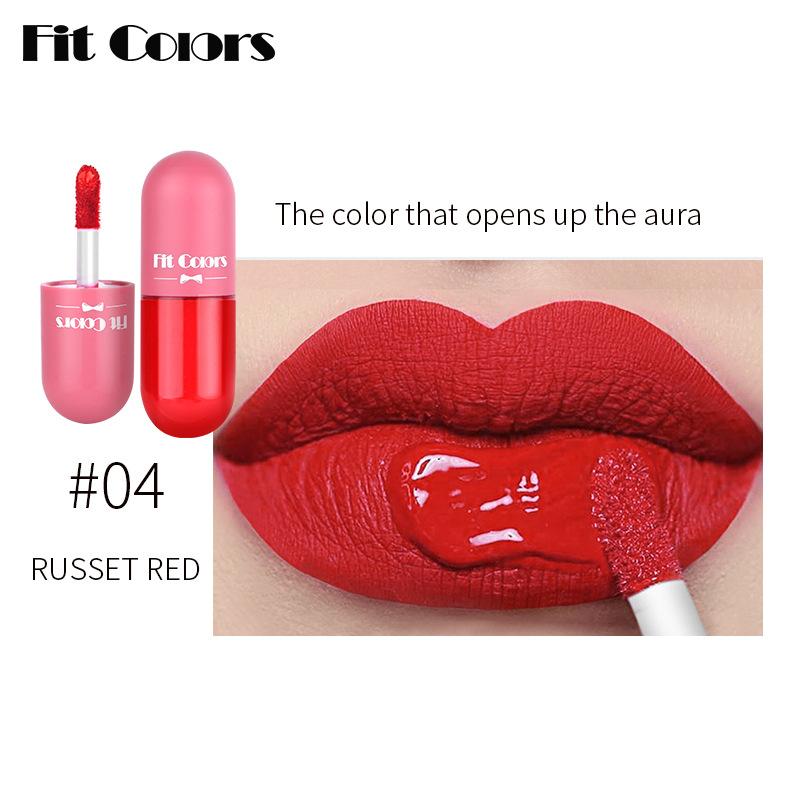 Fit Colors 6 Color Mini Capsule Lip Gloss Color Not Sticking Cup Matte Liquid Lipstick