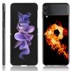 Роскошный чехол для Samsung Galaxy Z Flip 4 3 5G, черные жесткие чехлы для телефонов из ПК, модная задняя крышка ZFlip Funda I Love Football Shell Capa