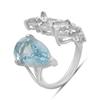 Серебряное кольцо с натуральным топазом 6.173ct, вес изделия 5,07 гр (2179771)