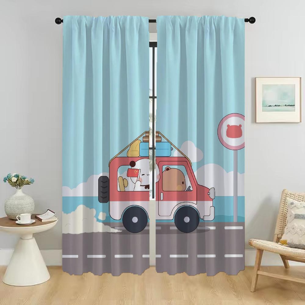 Bubu и Dudu Home Interior Шторы для гостиной, затемняющие шторы, тюль для спальни, украшения на Хэллоуин